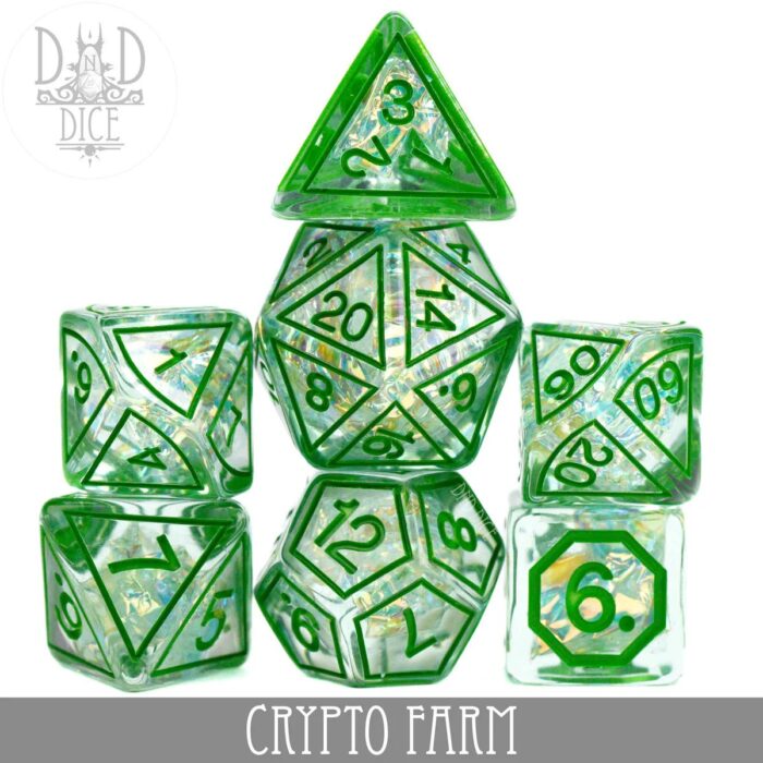 Crypto Farm - Dice set - 7 stuks