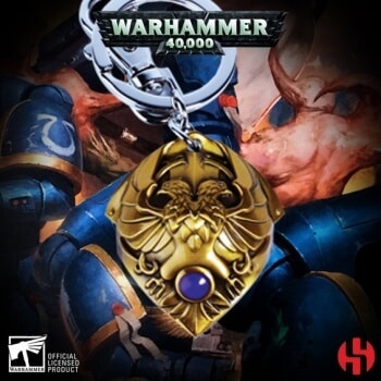 Custodian Shoulder Plate - Warhammer Keychain