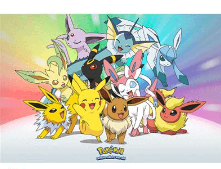 Eeveelutions & Pikachu - Pokémon poster