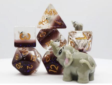 Elephant - Dice set - 7 stuks