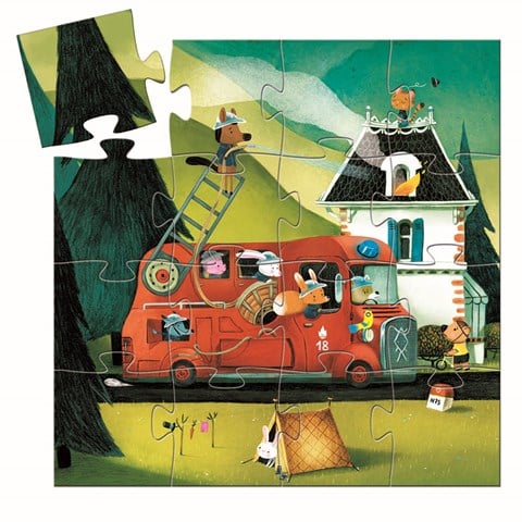 Fire Truck - 16 stukken Puzzel