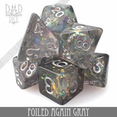 Foiled Again Gray - Dice set - 7 stuks