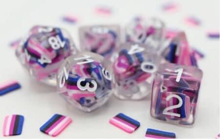 Genderfluid Flag - Pride Dice set - 7 stuks