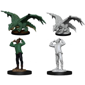 Green Dragon Wyrmling - D&D Unpainted Miniatures