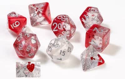 Hearts - Dice Set - 8 Stuks