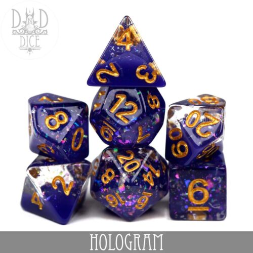 Hologram - Dice set - 7 stuks