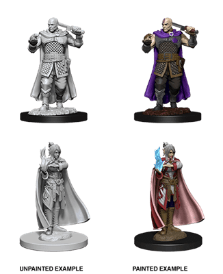 Human Ranger & Moon Elf Sorcerer - Unpainted D&D Miniatures