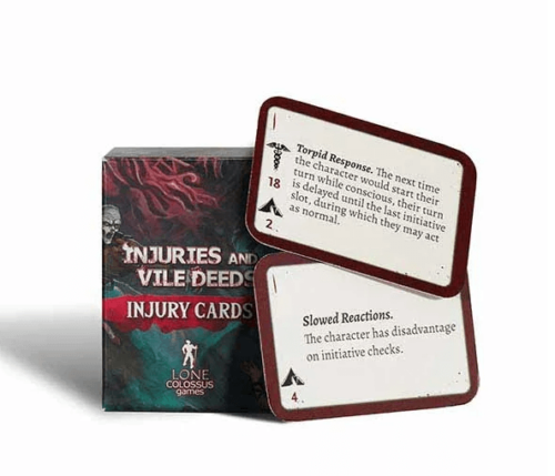 Injury Reference Cards - Injuries and Vile Deeds - D&D 5E