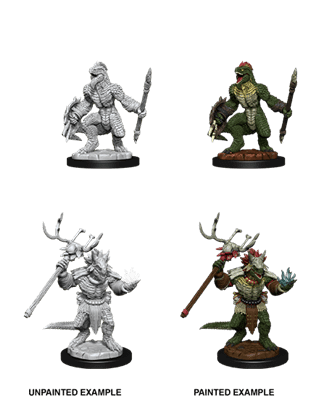 Lizardfolk & Lizardfolk Shaman - Unpainted D&D Miniatures