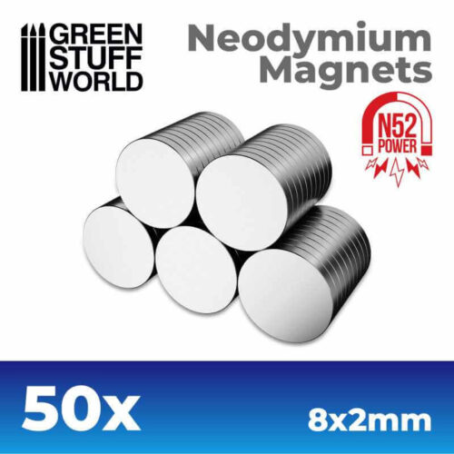 Neodymium Magneten 8x2mm - 50 stuks