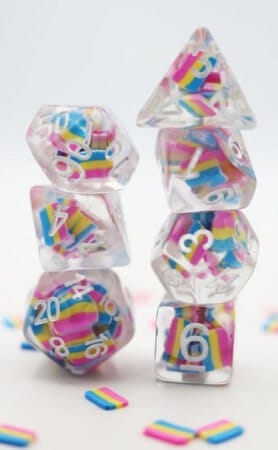 Pansexual Flag - Pride Dice set - 7 stuks