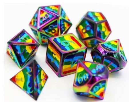 Rainbow Pride Flag - Dice set - 7 stuks