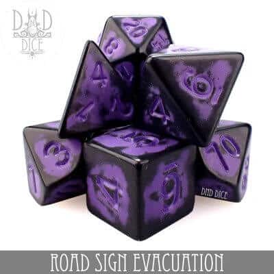 Road Sign Evacuation - Dice set - 7 stuks