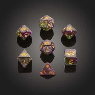 Spirit of Desolation: Purple Dragon - Polydice set - 7 stuks