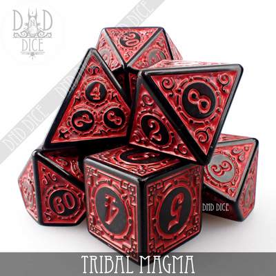 Tribal Magma - Dice set - 7 stuks