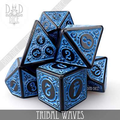 Tribal Waves - Dice set - 7 stuks