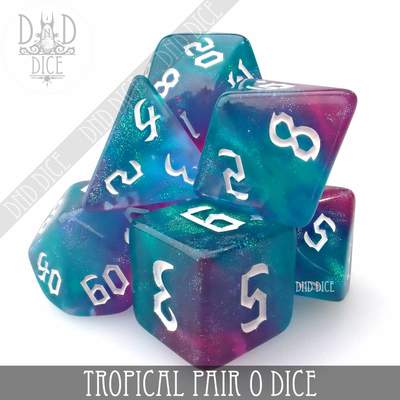 Tropical Pair O Dice - Dice set - 7 stuks