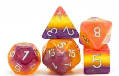 Wyldfire - Dice set - 7 stuks