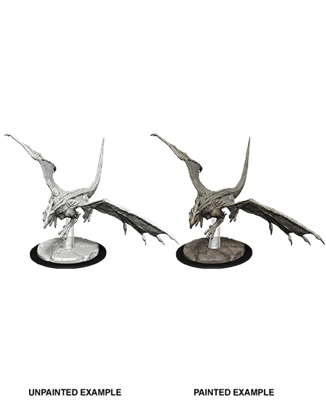 Young White Dragon - Unpainted D&D Miniatures