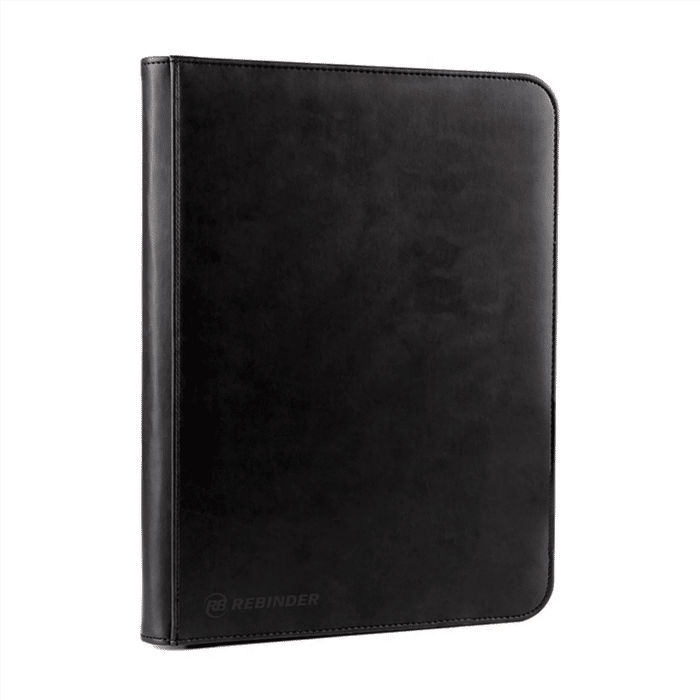 Black - Zipped 9-Pocket Toploader Binder