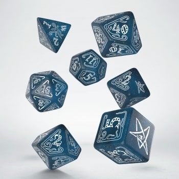 Call of Cthulhu Abyssal & White Dice - 7 stuks