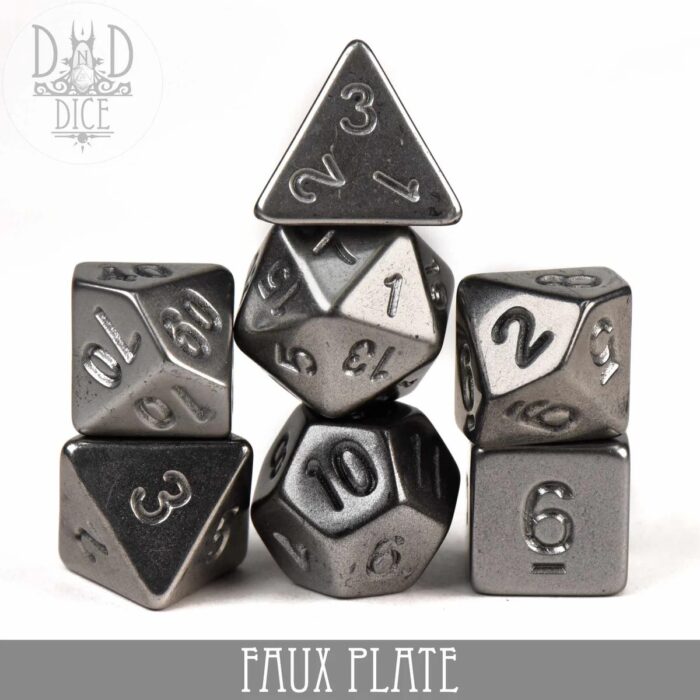 Faux Plate - Dice set - 7 stuks