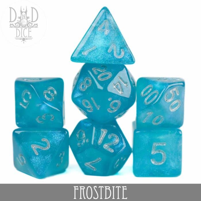 Frostbite Glitter - Dice set - 7 stuks