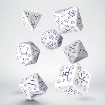 Japanese Blue Star Lotus - Polyhedral Dice Set - 7 stuks