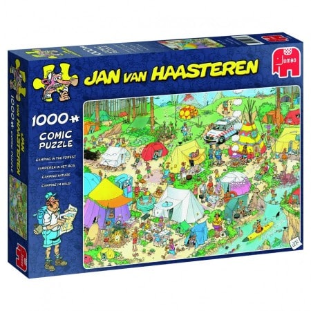 Kamperen in het Bos - Jan van Haasteren - 1000 stukken Puzzel