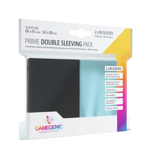 Zwart - Double Sleeving Pack - 2x 80 sleeves