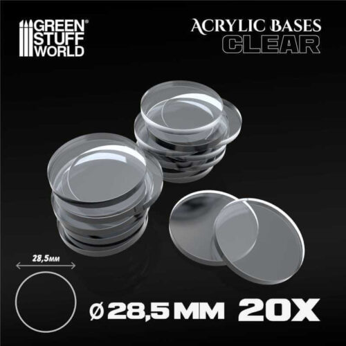 Clear - Acrylic Round Base 28,5mm - 20 stuks