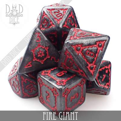 Fire Giant - Oversized Dice set - 7 stuks