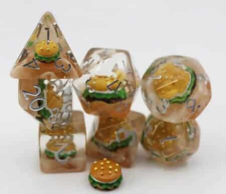 Hamburger - Dice set - 7 stuks